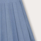Pleated knit skirt - blue