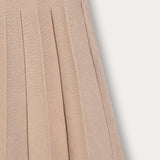 Pleated knit skirt - beige