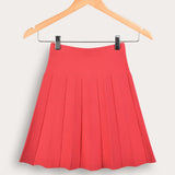 Pleated knit skirt - pink