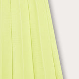 Pleated knit skirt - lime