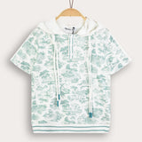 Provence Print Hoodie - Mint