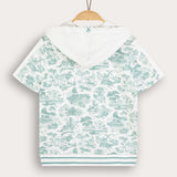 Provence Print Hoodie - Mint