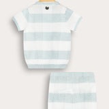 Checkered knit set - mint