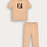 Teddy Bear Pajama Set - Stone