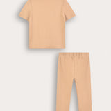 Teddy Bear Pajama Set - Stone