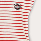 Striped Baby Romper Set - Red 