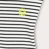 Striped Baby Romper Set - Black 