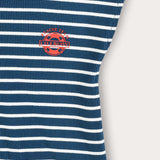 Striped Baby Romper Set - Blue 