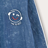 Long Sleeve Cotton Pajamas - Blue