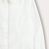 Lace Collar Button-Down Shirt - White