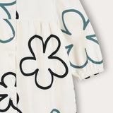 Floral embroidered dress - black