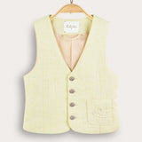 Linen vest - yellow