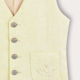 Linen vest - yellow