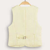 Linen vest - yellow