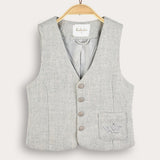 Linen vest - gray