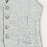 Linen vest - gray