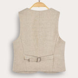 Linen vest - beige