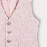 Tailored fabric vest - pink