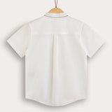 Button-down shirt with Chinese collar - beige