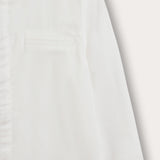 Button-down shirt with Chinese collar - black
