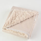 Faux fur blanket - beige