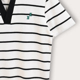 Striped Polo Shirt - Black