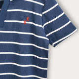 Striped Polo Shirt - Blue
