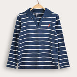 Striped shirt with collar - blue