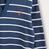 Striped shirt with collar - blue
