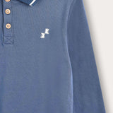 Polo shirt with collar - blue