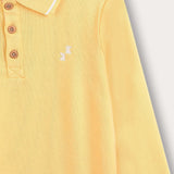 Polo shirt with collar - yellow