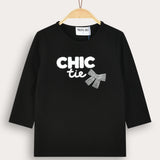 T-shirt with art - black