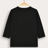 T-shirt with art - black