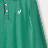 Polo shirt with collar - green