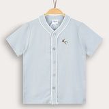 S.K. shirt with embroidery - blue