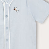 S.K. shirt with embroidery - blue