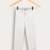 Long fabric pants - cream