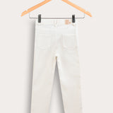 Long fabric pants - cream
