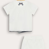 Baby set with embroidery - beige