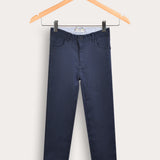 Long fabric pants - Navy