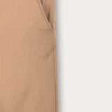Textured long fabric pants - Camel