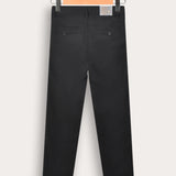 Long textured fabric pants - black