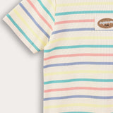 Striped Rib Pajama Set - Colorful