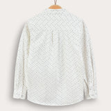 Button-down shirt with Chinese collar - beige
