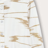Button-down shirt with Chinese collar - beige