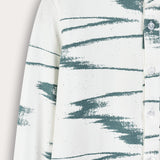 Button-down shirt with Chinese collar - turquoise