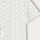 Geometric print button-down shirt - black