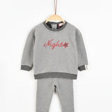 Striped Pajama Set - Black