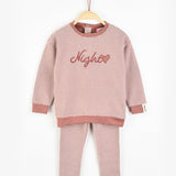 Striped Baby Pajamas - Burgundy