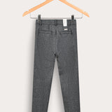 Long textured pants - black
